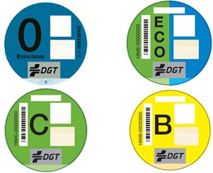 Etiquetas emisiones DGT Etiquetas emisiones DGT