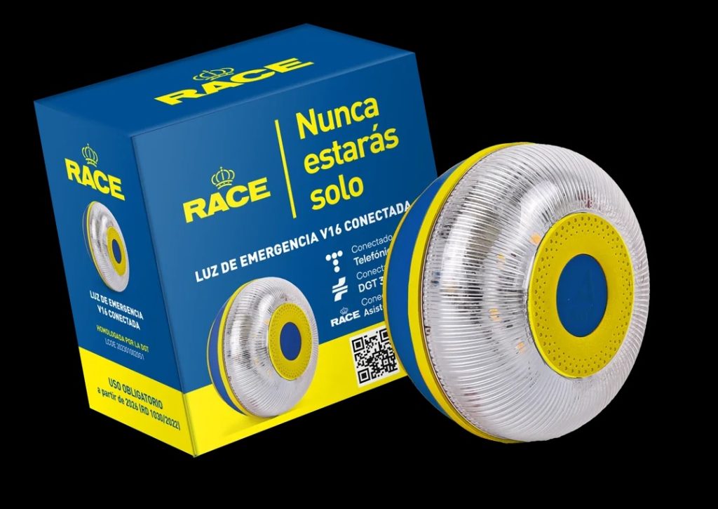 Consigue la luz de emergencia V16 con RACE 1