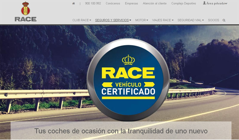 Nuevo servicio RACE vehículo certificado
