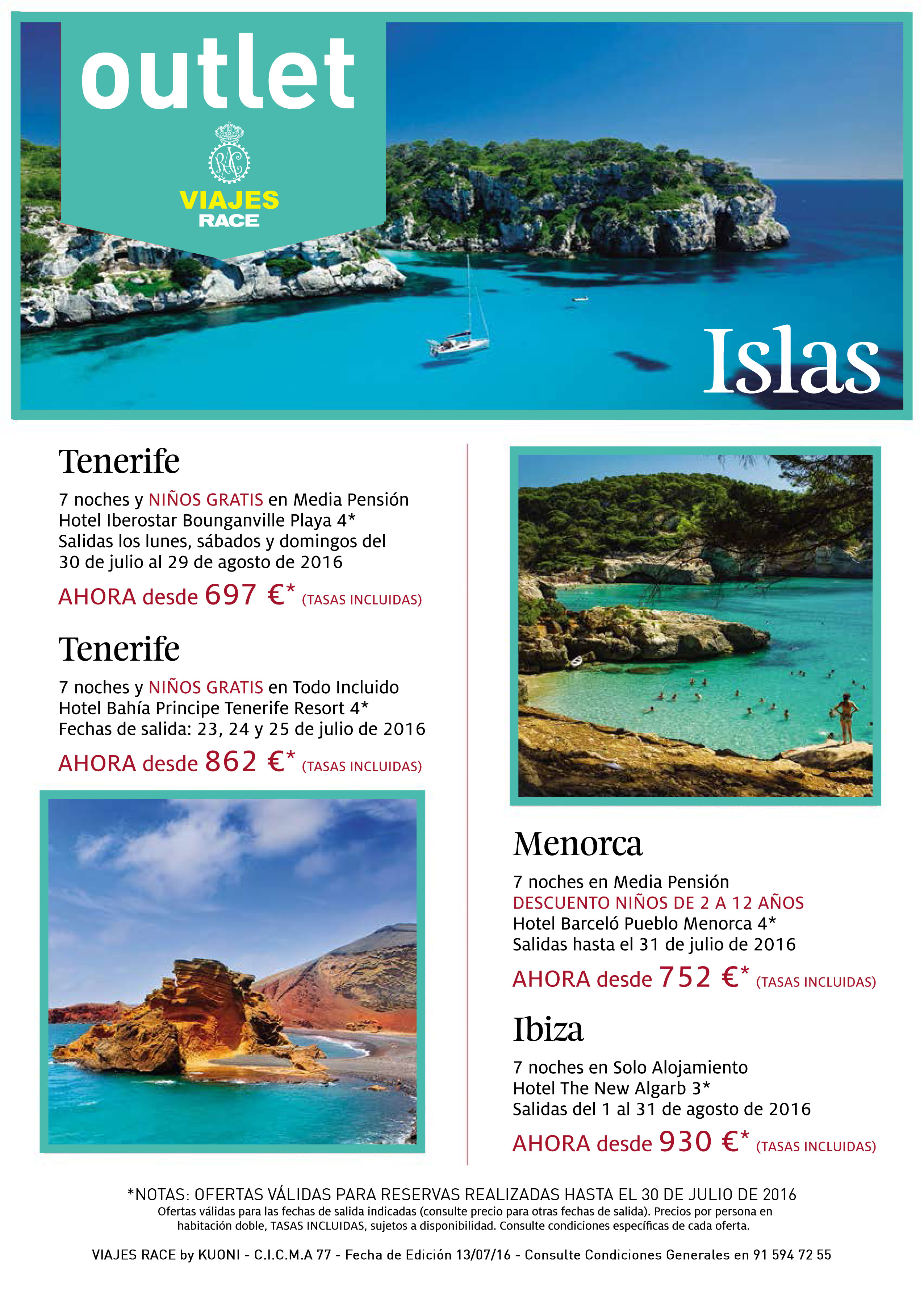 Outlet Islas Viajes RACE