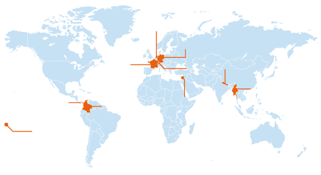 Países costes medios elevados