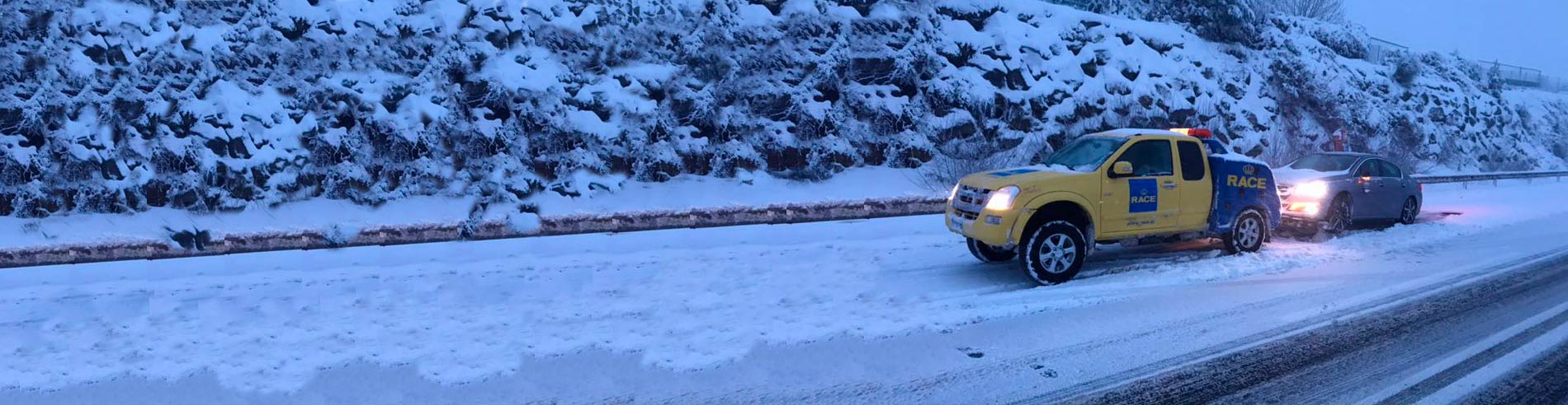 Asistencia en carretera con nieve RACE