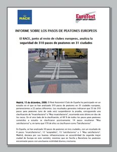 Informe Pasos peatones europeos