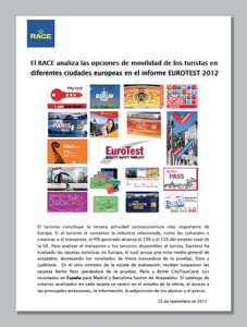 Informe Tarjetas turísticas