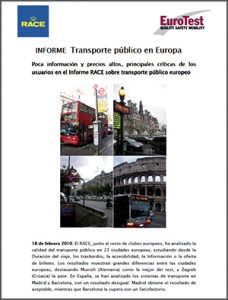 Informe Transporte público Europa