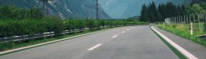 Lineas verdes carretera