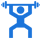 Icono azul ejercicio