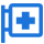Icono azul médico