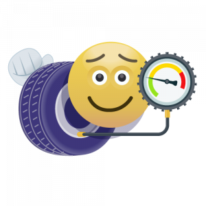 Emoji dibujo presión ruedas