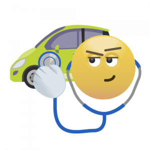 Emoji vehículo a punto