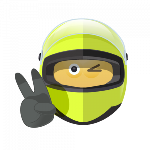 Emoji casco moto