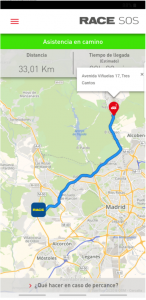 Geolocalización a través de la app