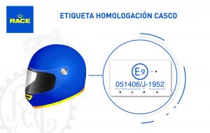 Etiqueta homologación casco