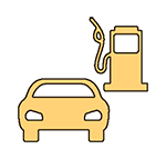 Icono vaciar depósito de gasolina