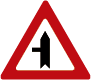 Señal intersección con prioridad sobre vía a la izquierda