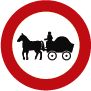 Señal entrada prohibida a vehículos de tracción animal