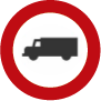 Señal entrada prohibida a vehículos destinados a transporte de mercancías
