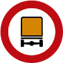Señal entrada prohibida a vehículos que transporten mercancías peligrosas