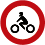 Señal entrada prohibida a motocicletas