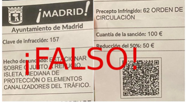 Multa falsa Ayuntamiento Madrid