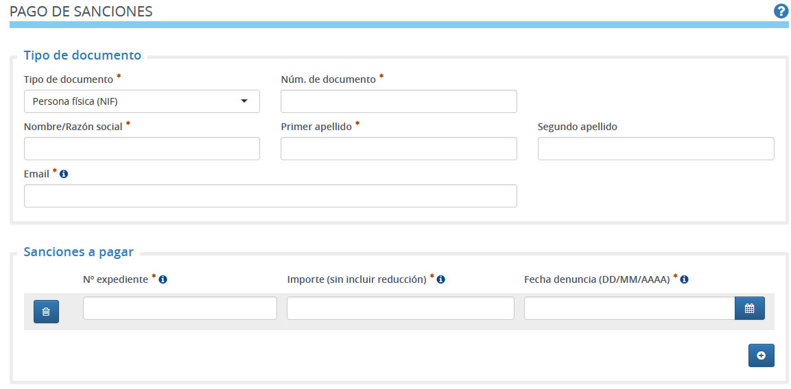Pago de sanciones