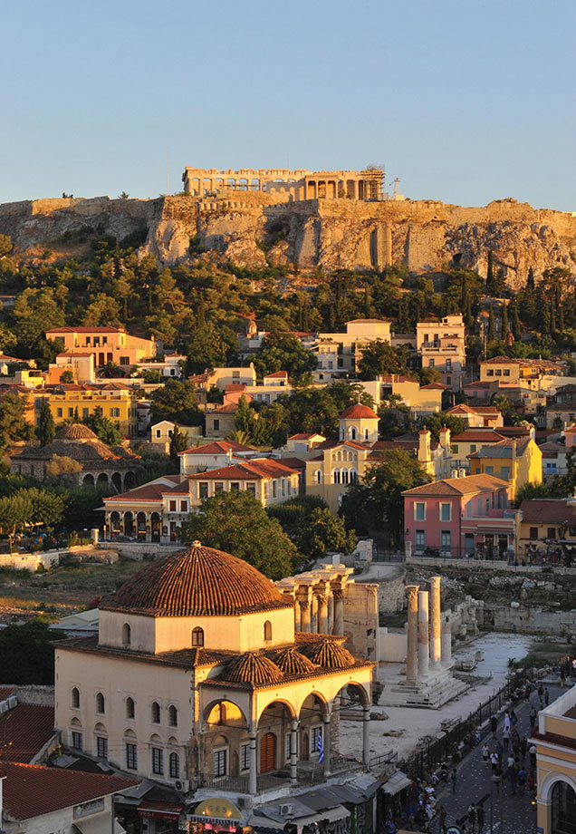 Vistas a la Acrópolis de Atenas